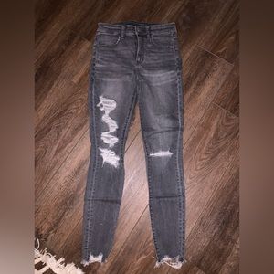 Grey Ripped Skinny Jeans